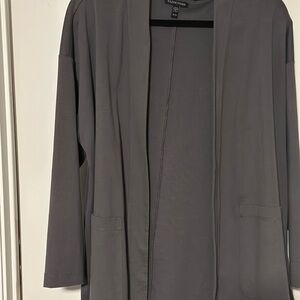 Eileen Fisher Gray Open Front Cardigan